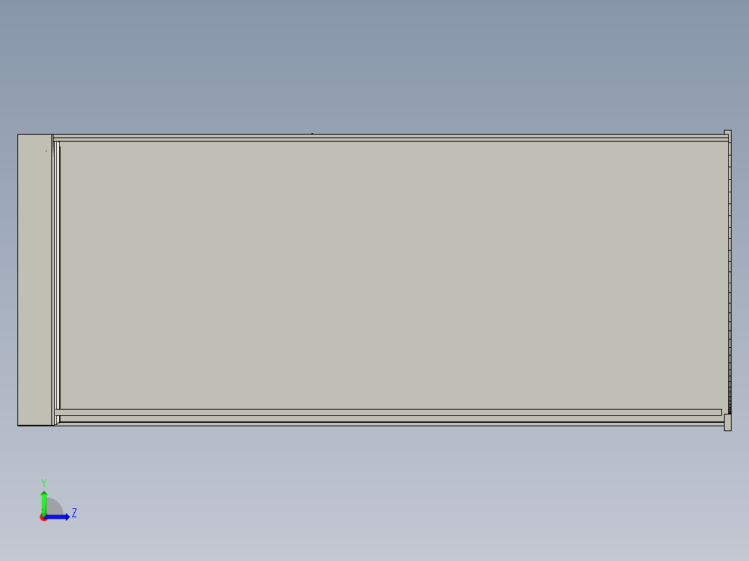 单人洗浴室左视图