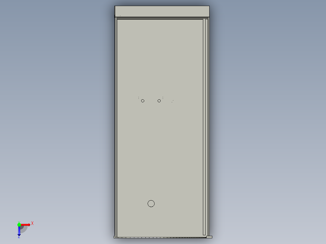 单人洗浴室俯视图