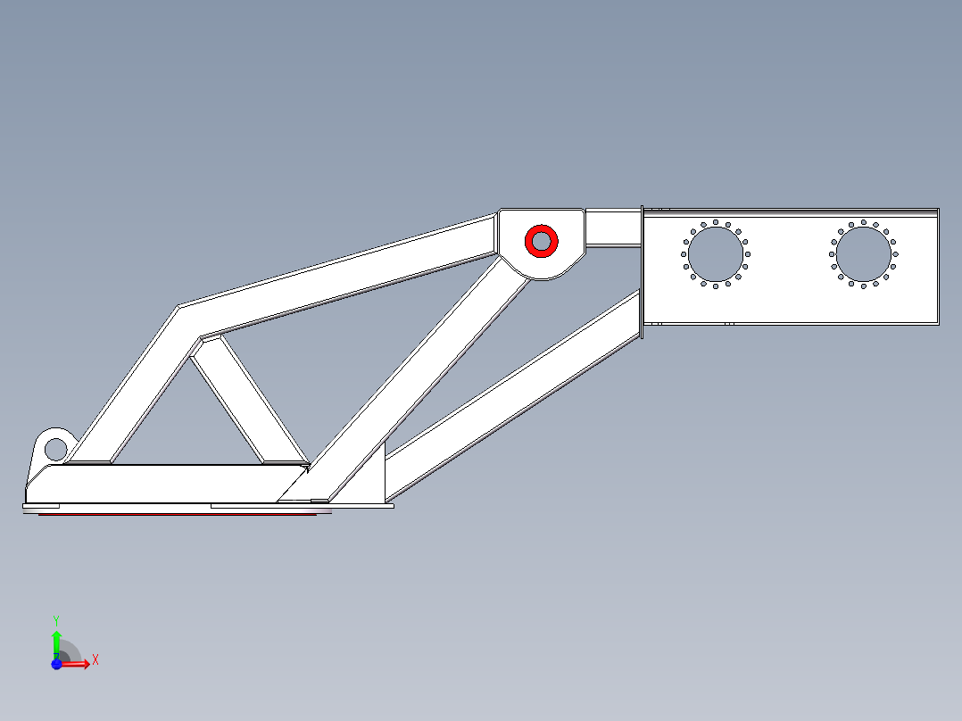 G5400转台结构前视图