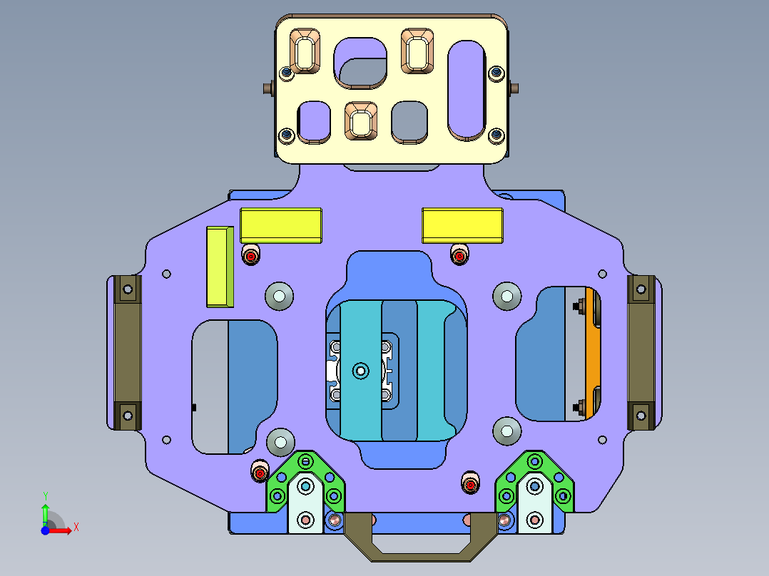 AT1-CNC4笔记本CNC工装夹具三维模型ZHUANGJIAZHIJU前视图