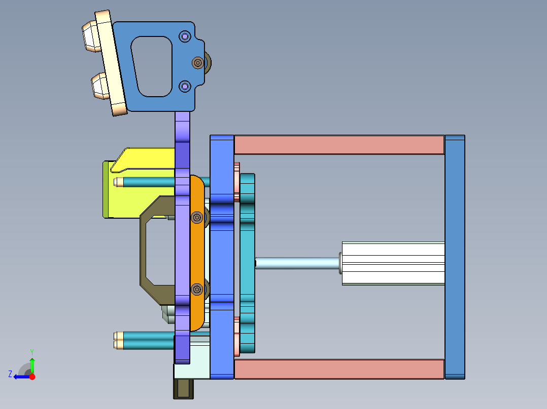 AT1-CNC4笔记本CNC工装夹具三维模型ZHUANGJIAZHIJU右视图