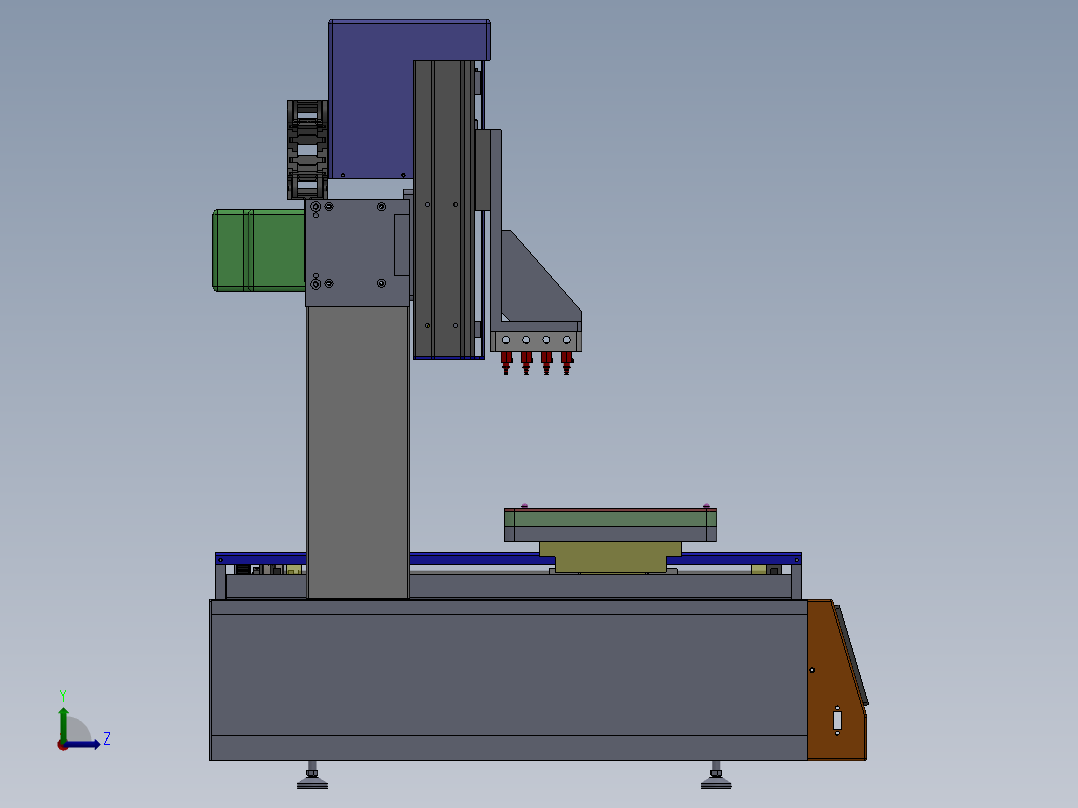 桌面式分盘设备sw17可编辑左视图