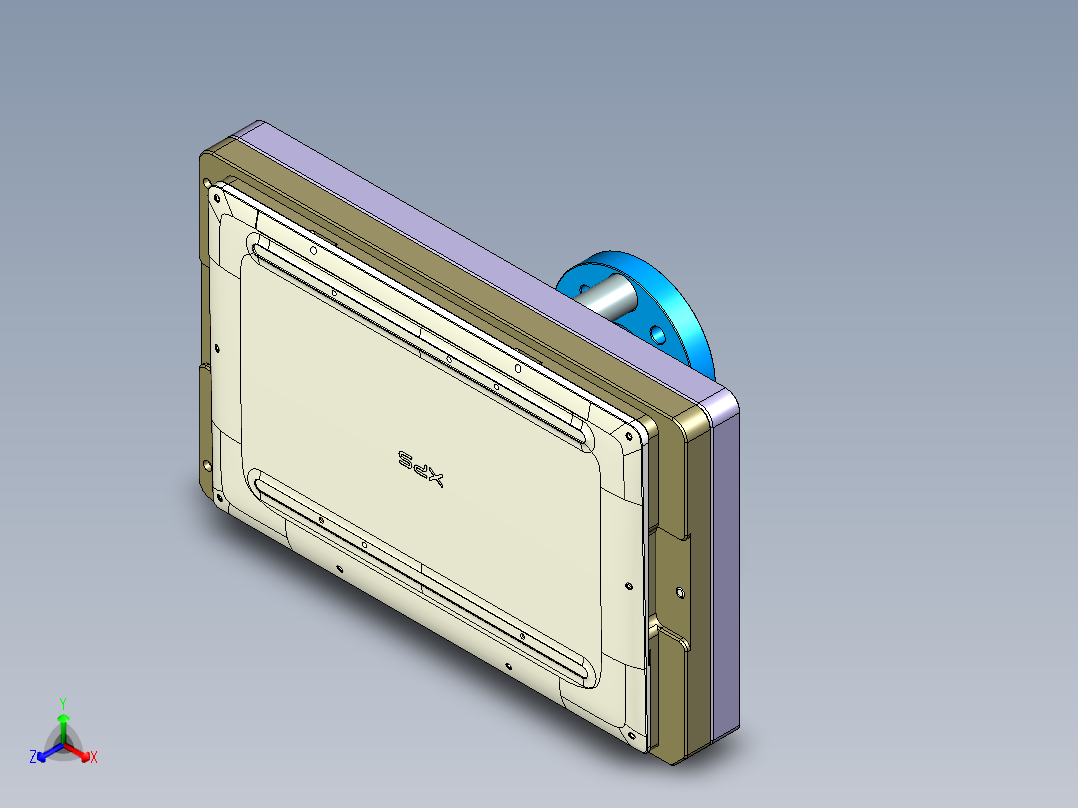 一款电脑D壳4.5轴铣斜螺丝孔工装治具模型