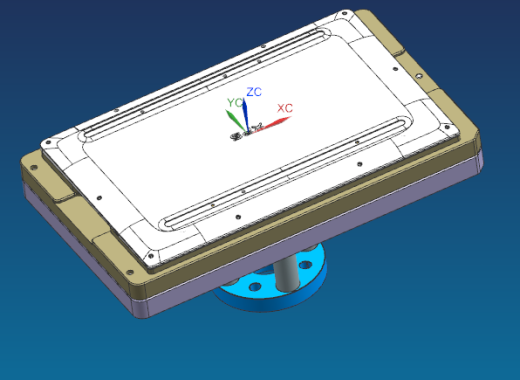 一款电脑D壳4.5轴铣斜螺丝孔工装治具模型缩略图