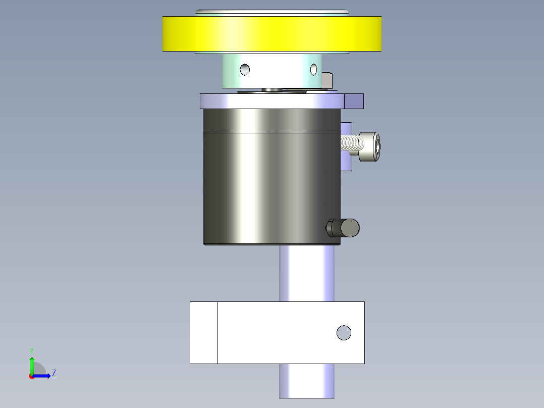 计米轮组件左视图