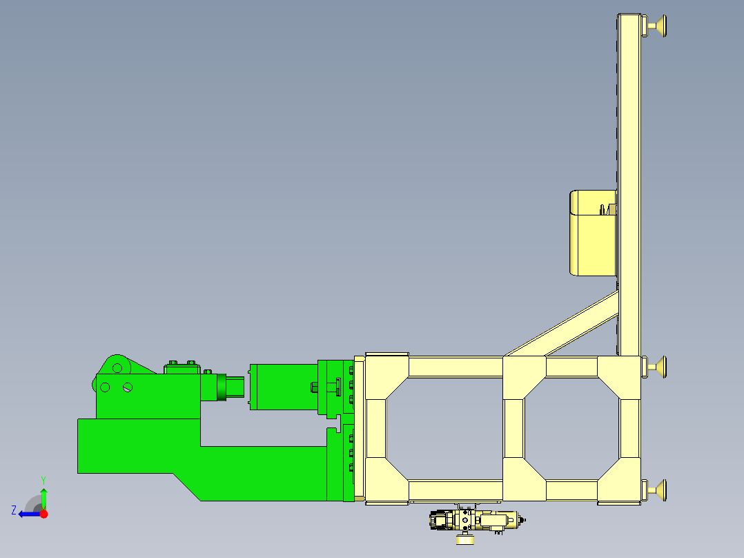 非标改制冲床设计右视图