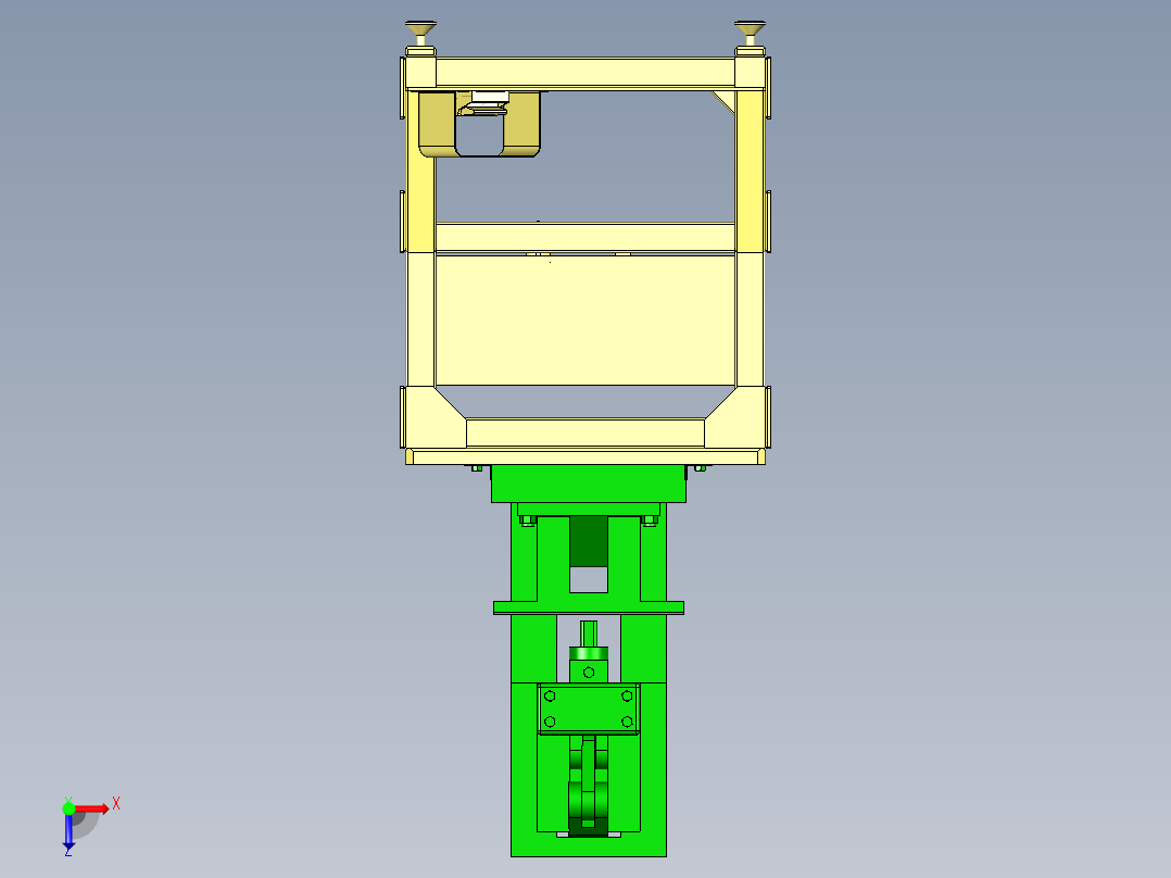 非标改制冲床设计俯视图