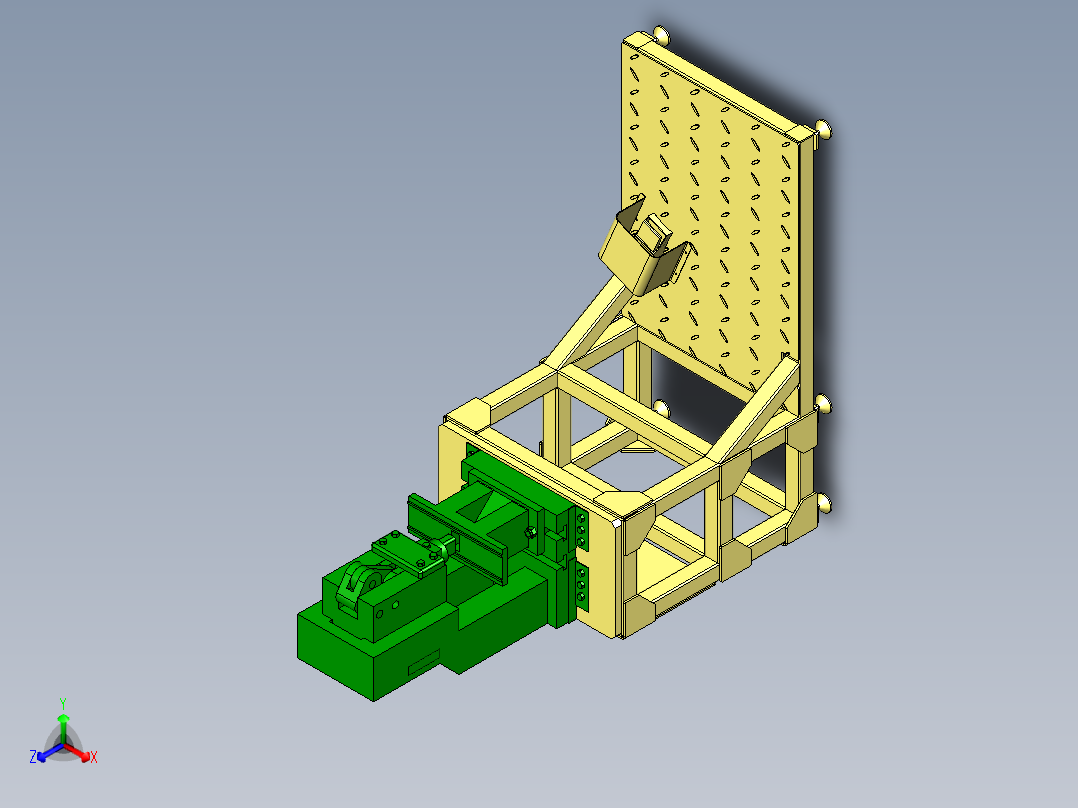 非标改制冲床设计正等轴测图