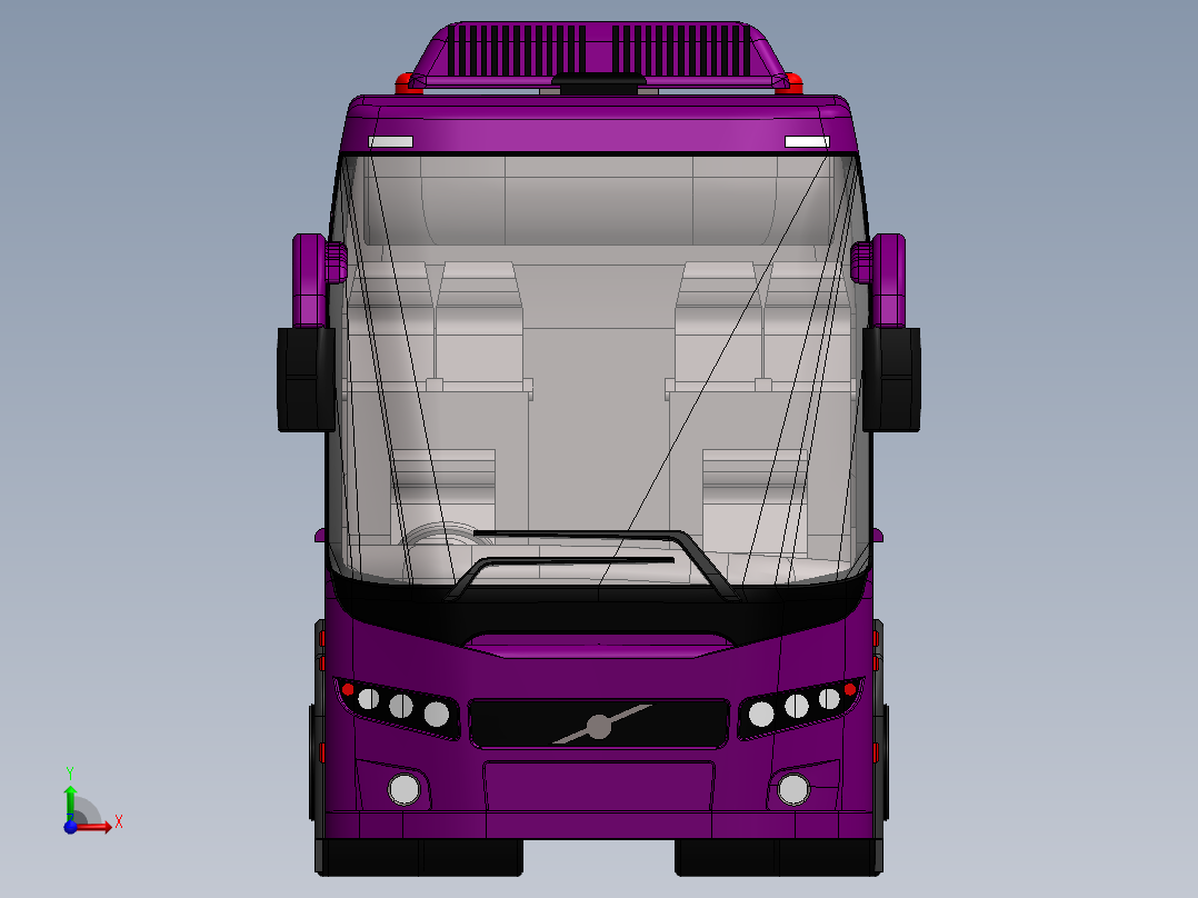 客车、公交车(45)前视图