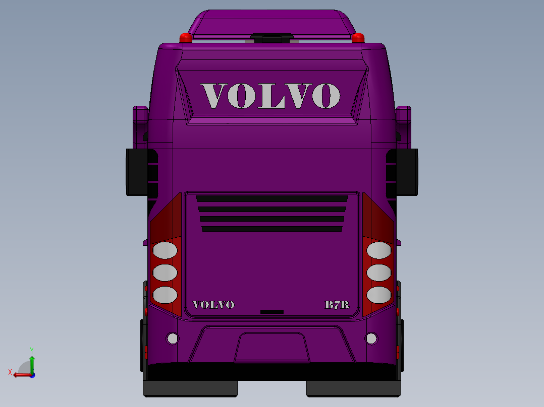 客车、公交车(45)后视图