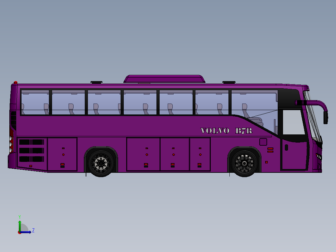 客车、公交车(45)左视图