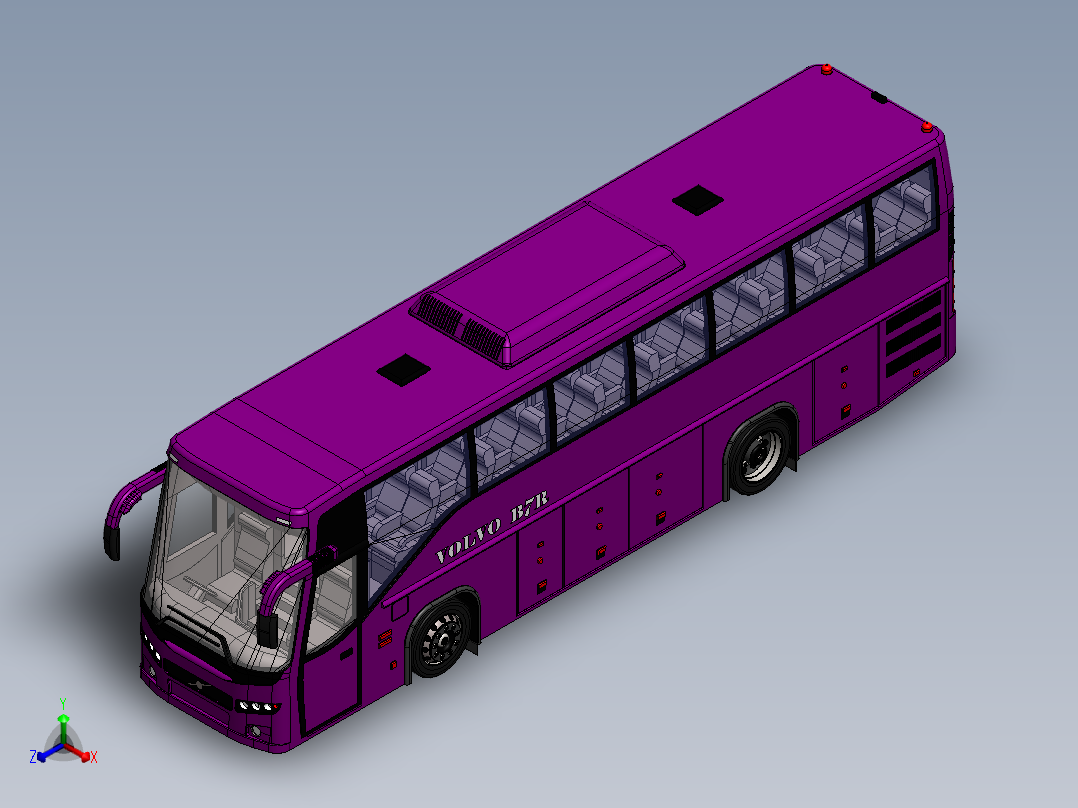 客车、公交车(45)正等轴测图