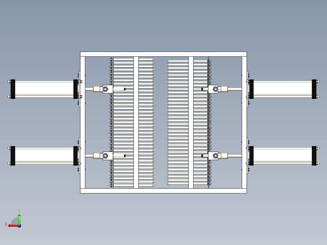 气动双向棒阀后视图