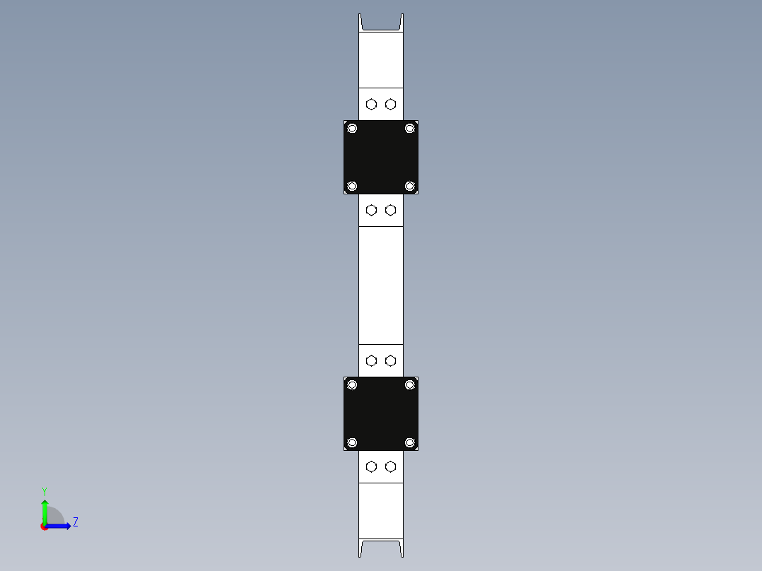 气动双向棒阀左视图