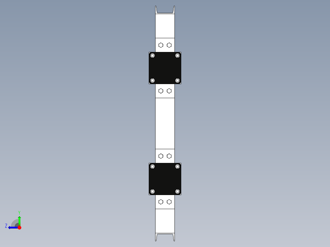 气动双向棒阀右视图