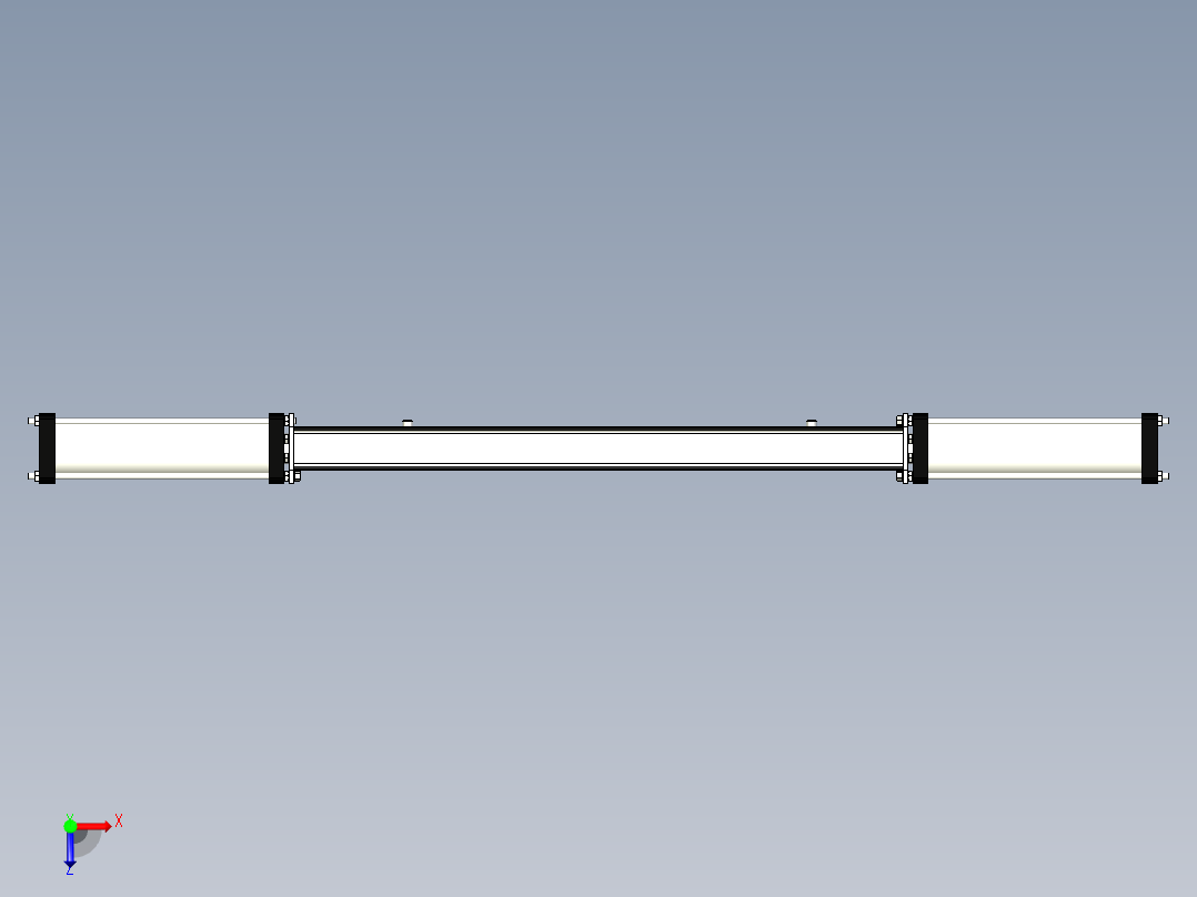 气动双向棒阀俯视图