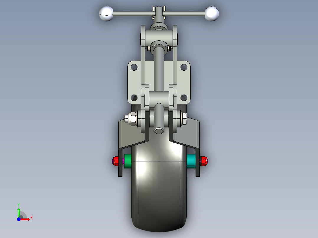B2004294-小型拖拉机耕作机前视图