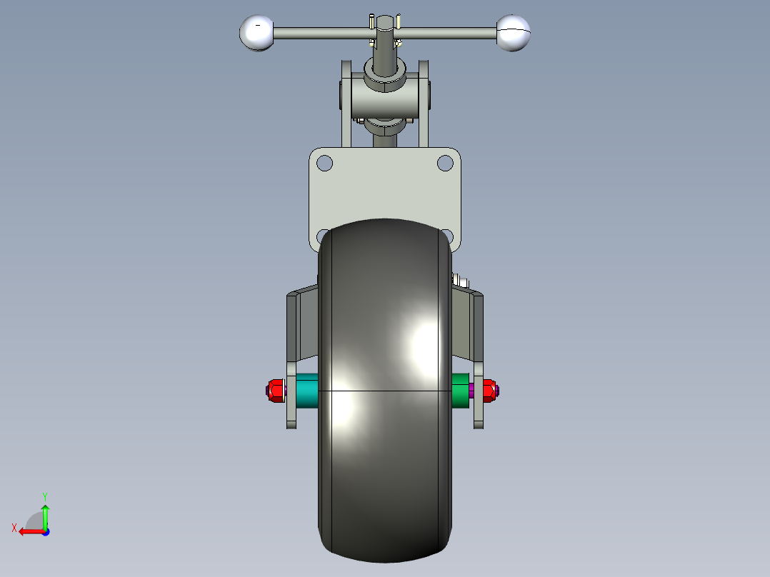 B2004294-小型拖拉机耕作机后视图