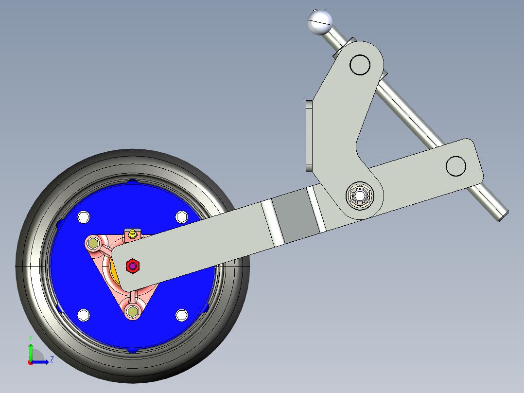 B2004294-小型拖拉机耕作机左视图