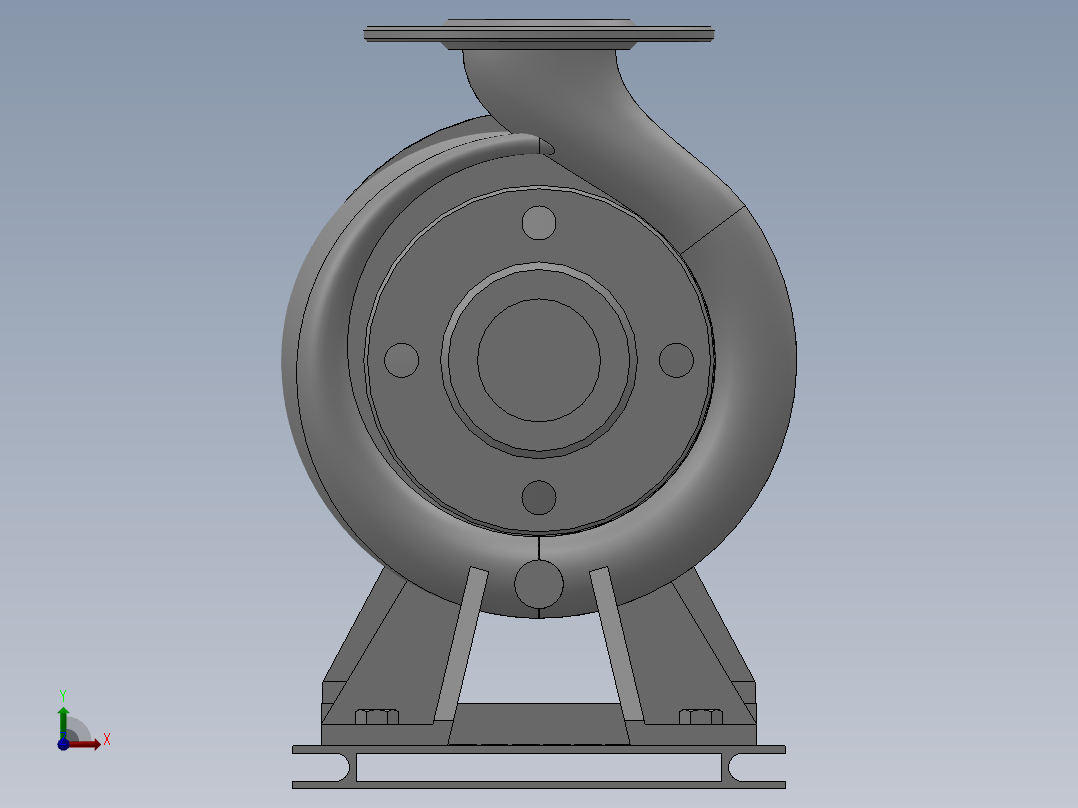 ISW╱IHW系列管道离心泵[ISW65-160B]1前视图