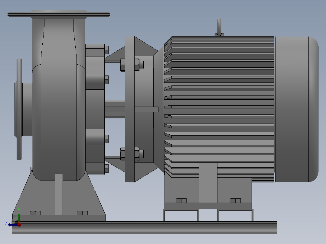 ISW╱IHW系列管道离心泵[ISW65-160B]1右视图