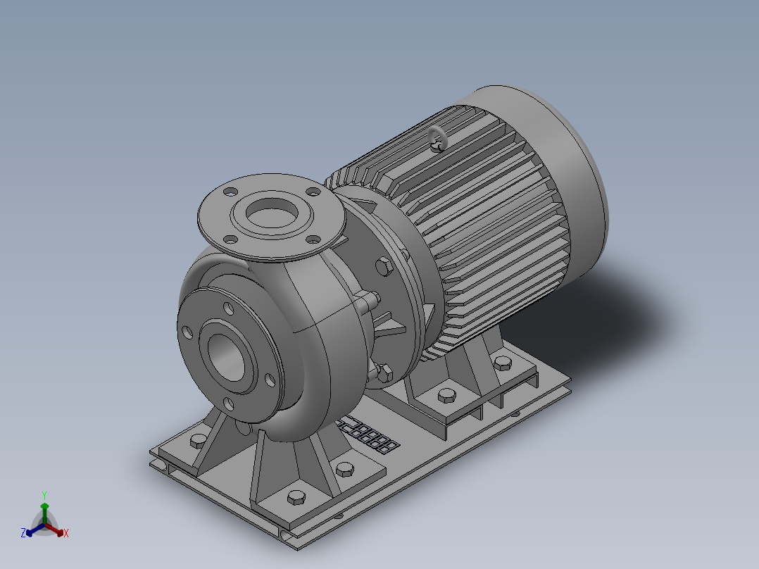 ISW╱IHW系列管道离心泵[ISW65-160B]1正等轴测图