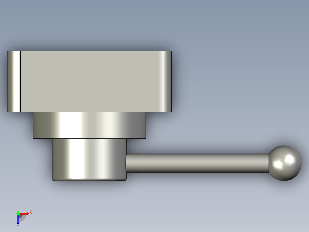 VH212-02四通手动阀俯视图