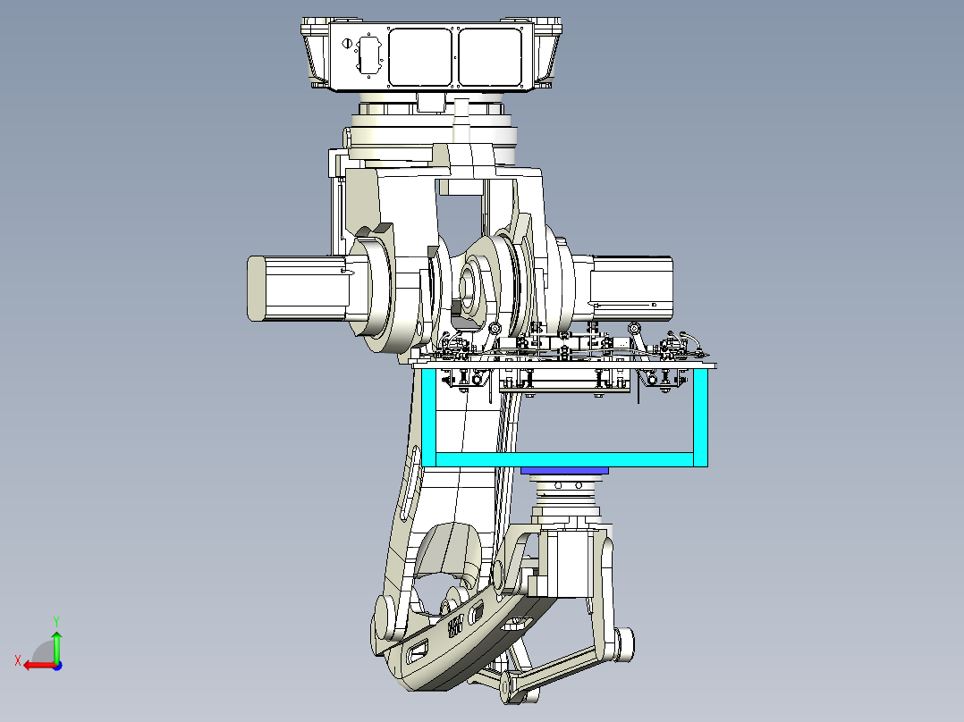 成型空纸箱柔性机器人抓具设计后视图