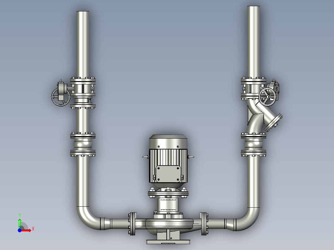 二次网水泵组装模块前视图