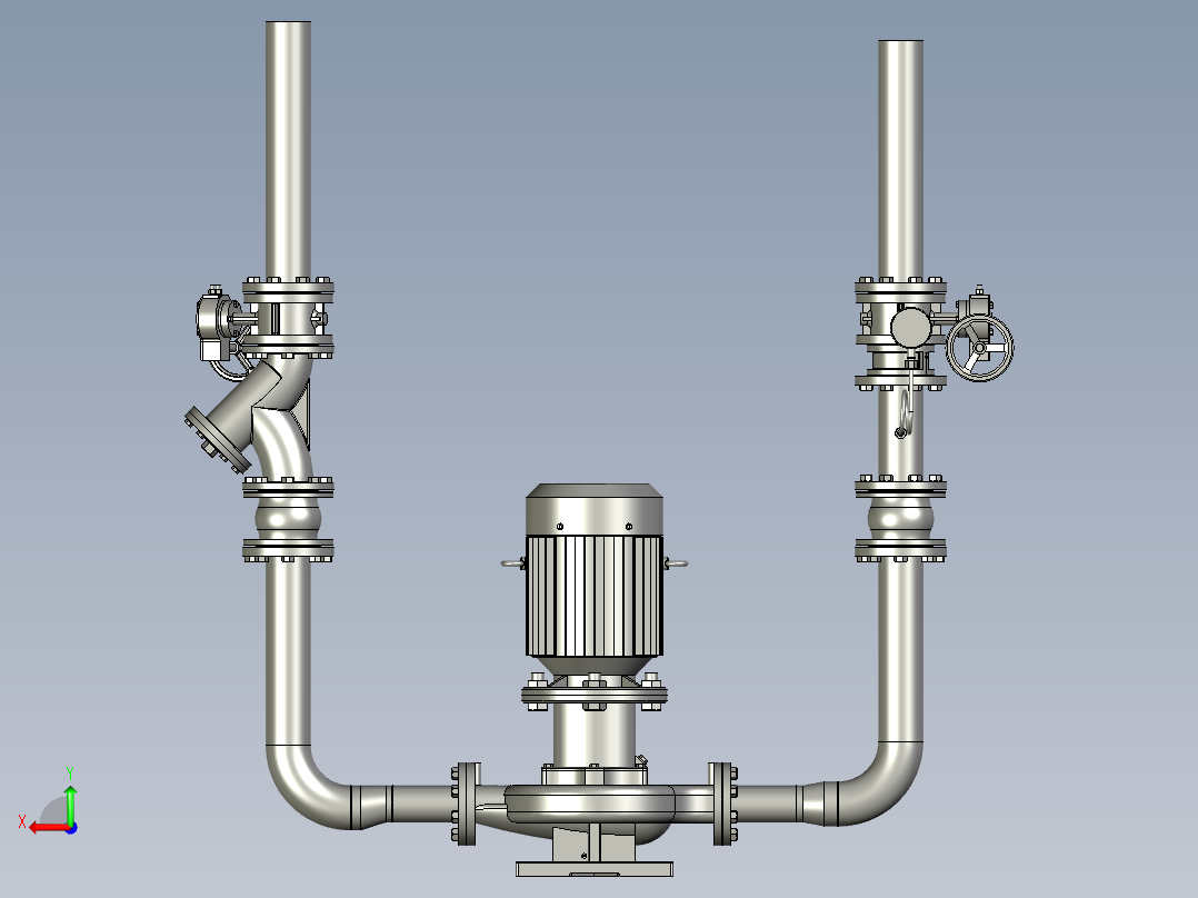 二次网水泵组装模块后视图