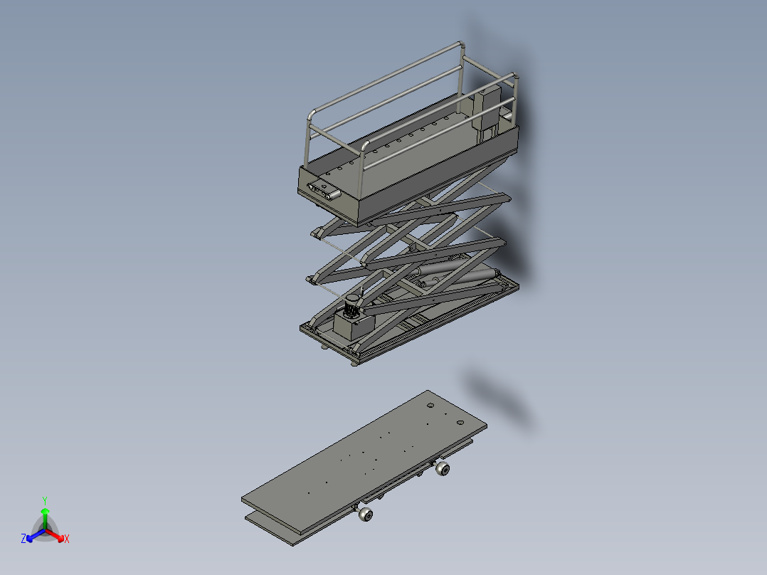 自走式高空作业平台主视图