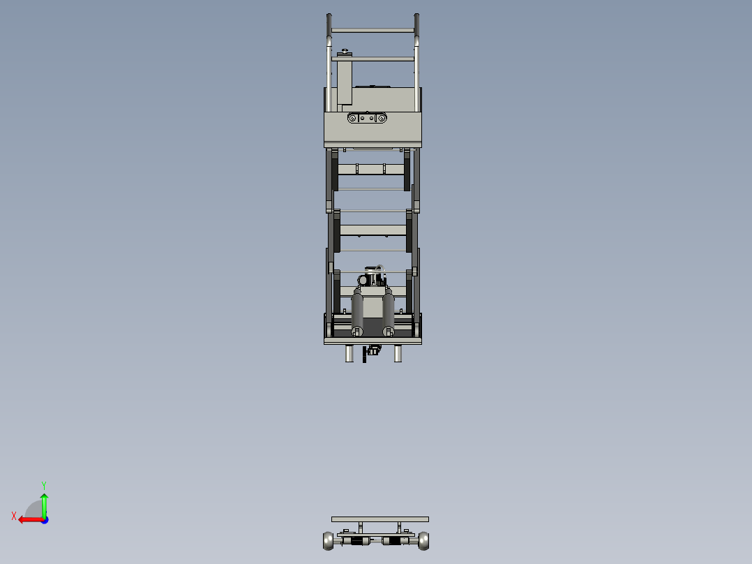自走式高空作业平台后视图