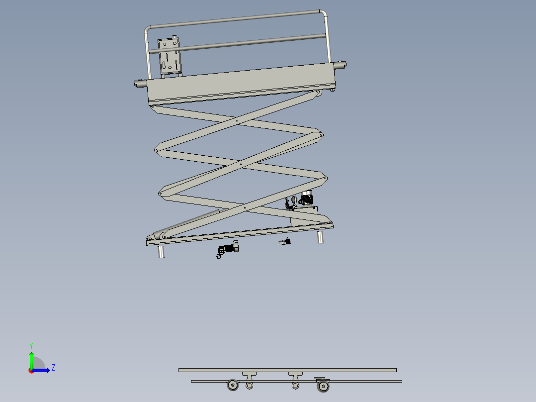 自走式高空作业平台左视图