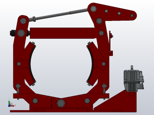 YWZ2系列电力液压鼓式制动器YWZ2-600／200-ⅠA-RL.HL前视缩略图
