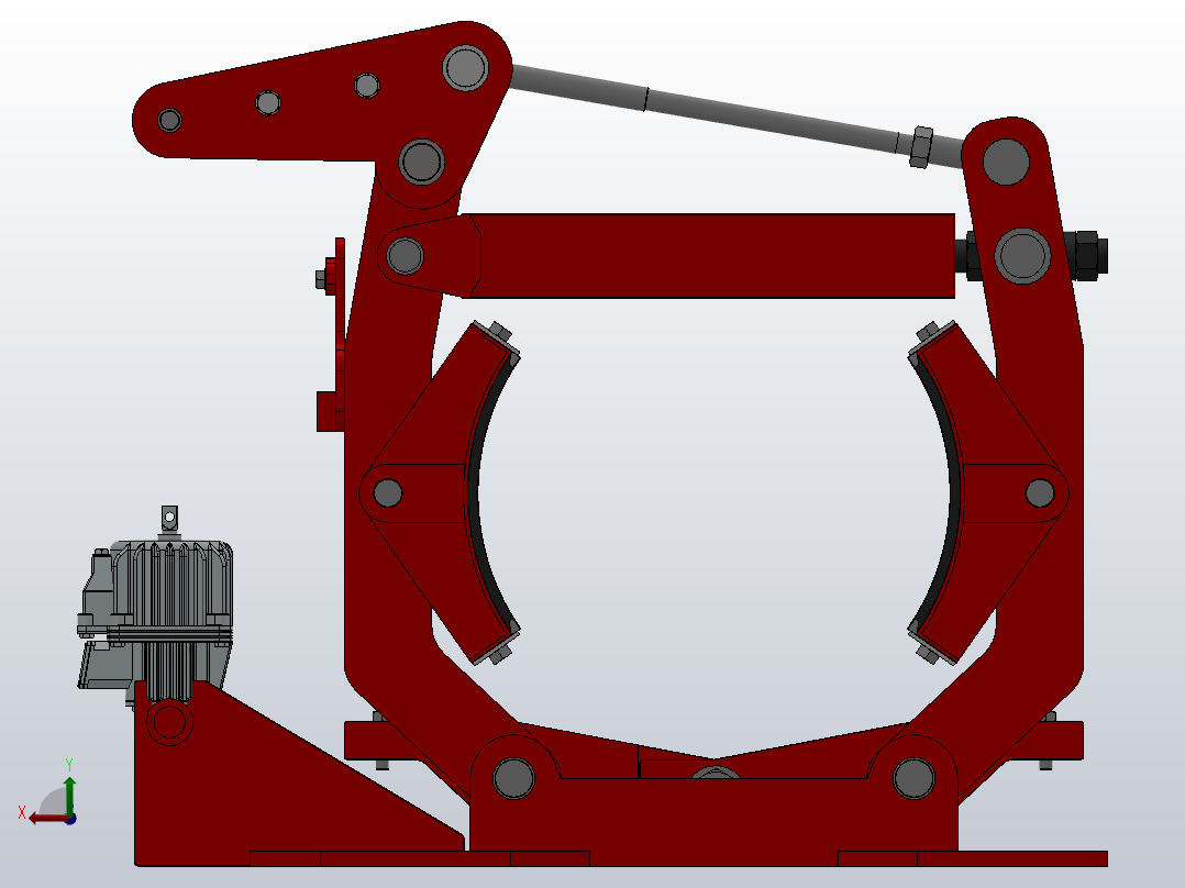 YWZ2系列电力液压鼓式制动器YWZ2-600／200-ⅠA-RL.HL后视图