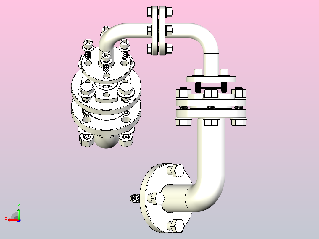1英寸- 2英寸管道组件后视图