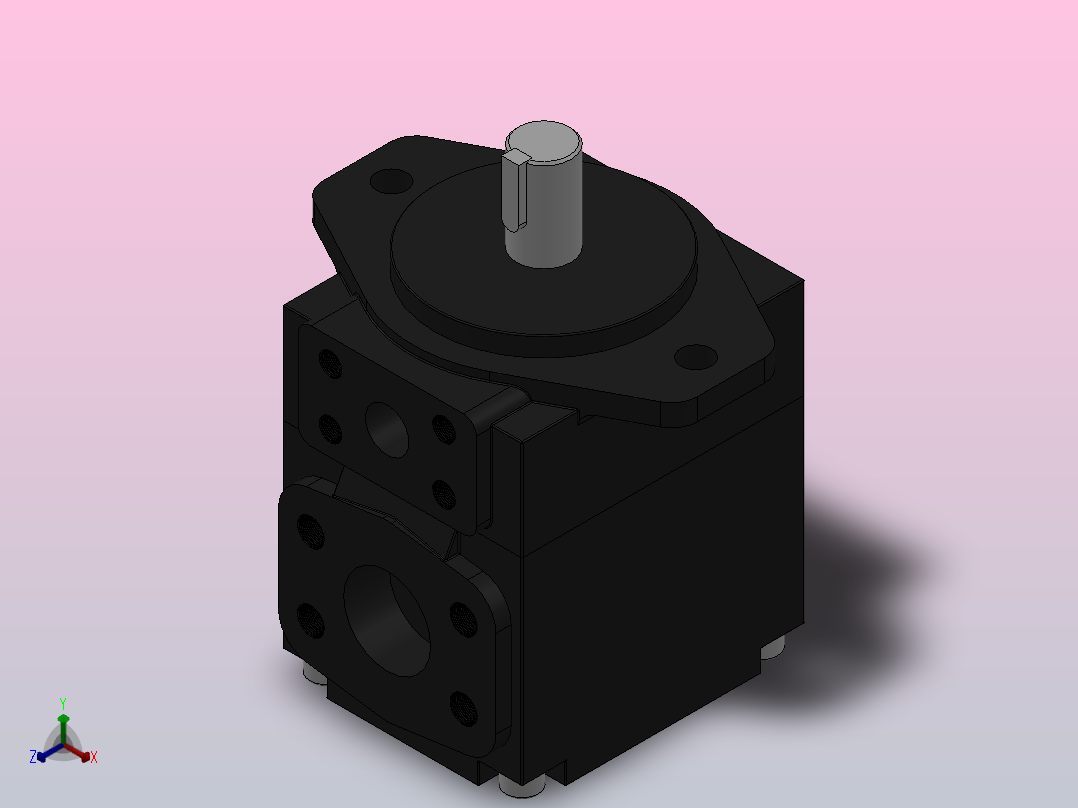 YB-E叶片泵-20V单泵[YB-E40L A A]主视图