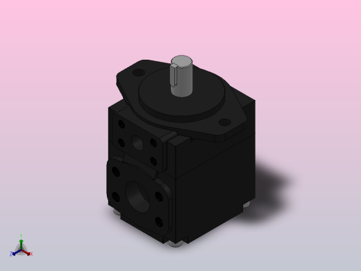 YB-E叶片泵-20V单泵[YB-E40L A A]正等轴测缩略图