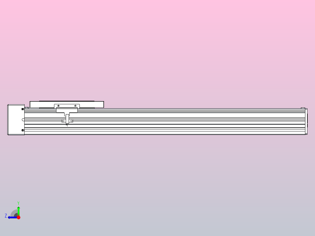 滚珠丝杠直线轴带导轨全封闭TPA-HCR-120D-1610C-L450-ML-C-P40-N3右视图