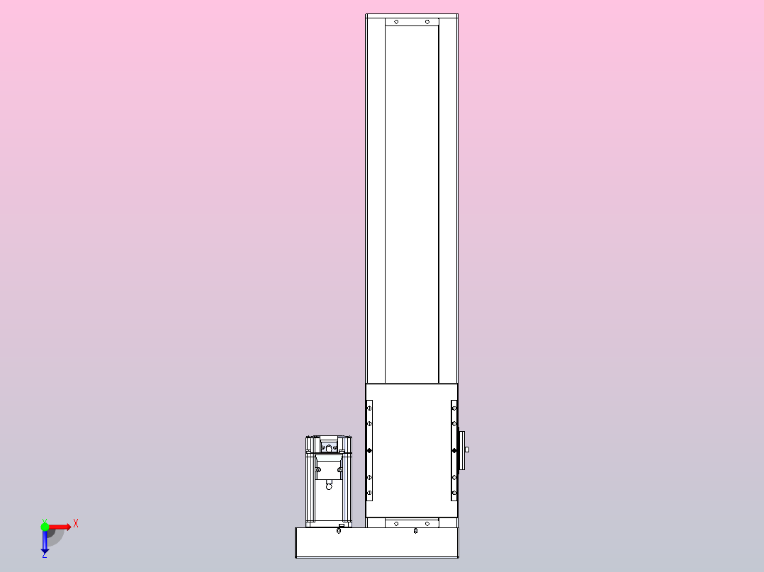 滚珠丝杠直线轴带导轨全封闭TPA-HCR-120D-1610C-L450-ML-C-P40-N3俯视图
