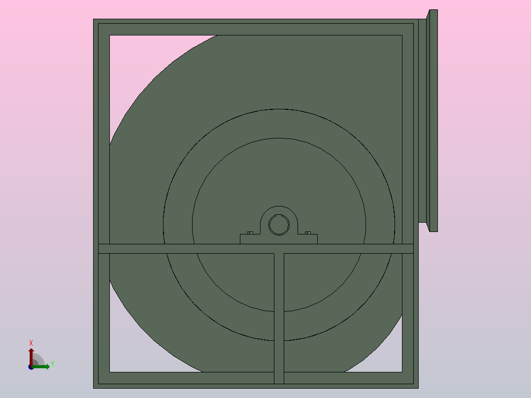 DKF5.0M-180°离心通风机[DKF5.0M-180°]前视图