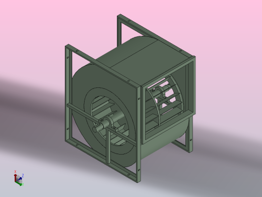 DKF5.0M-180°离心通风机[DKF5.0M-180°]正等轴测缩略图