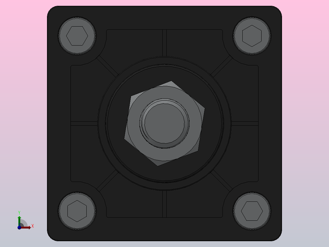 SC气缸SC标准气缸系列SC-80X100-S前视图