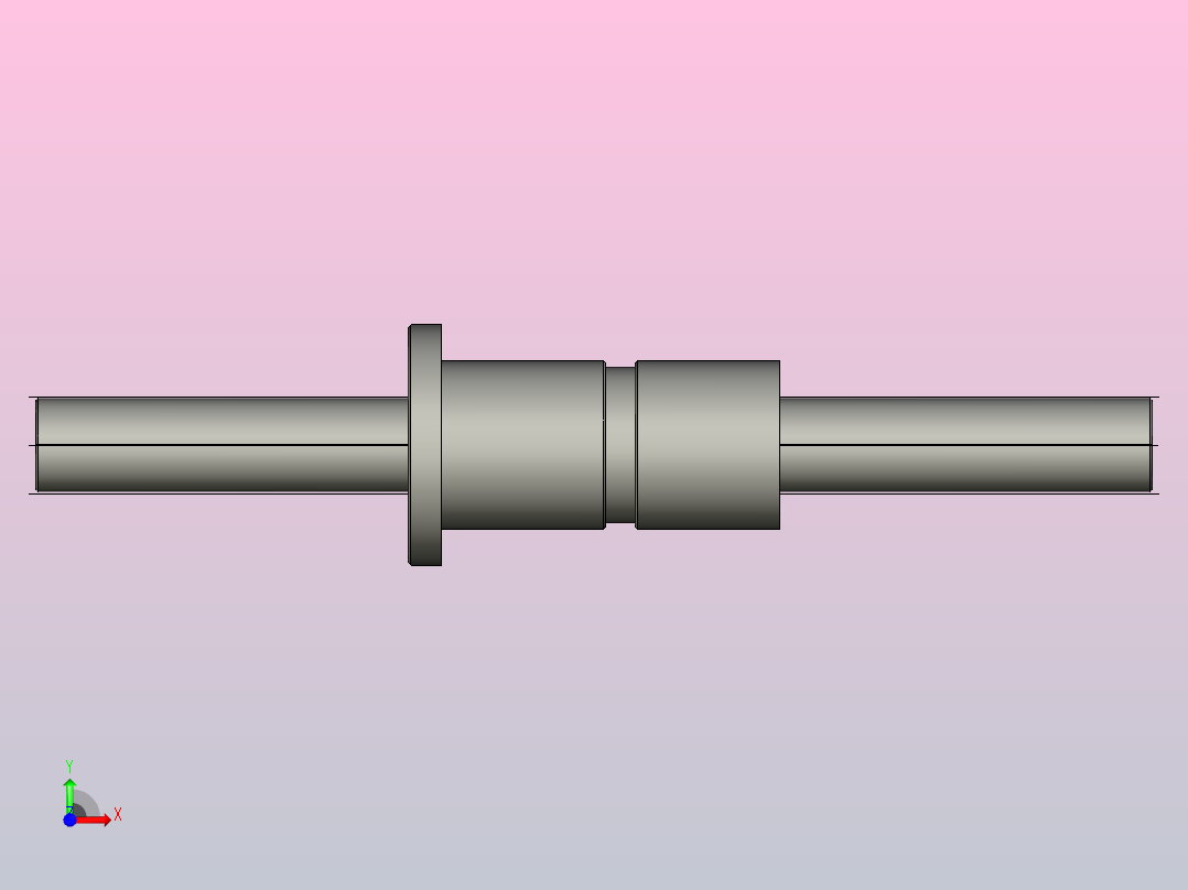 DKFZD4010-5滚珠丝杆3D模型前视图