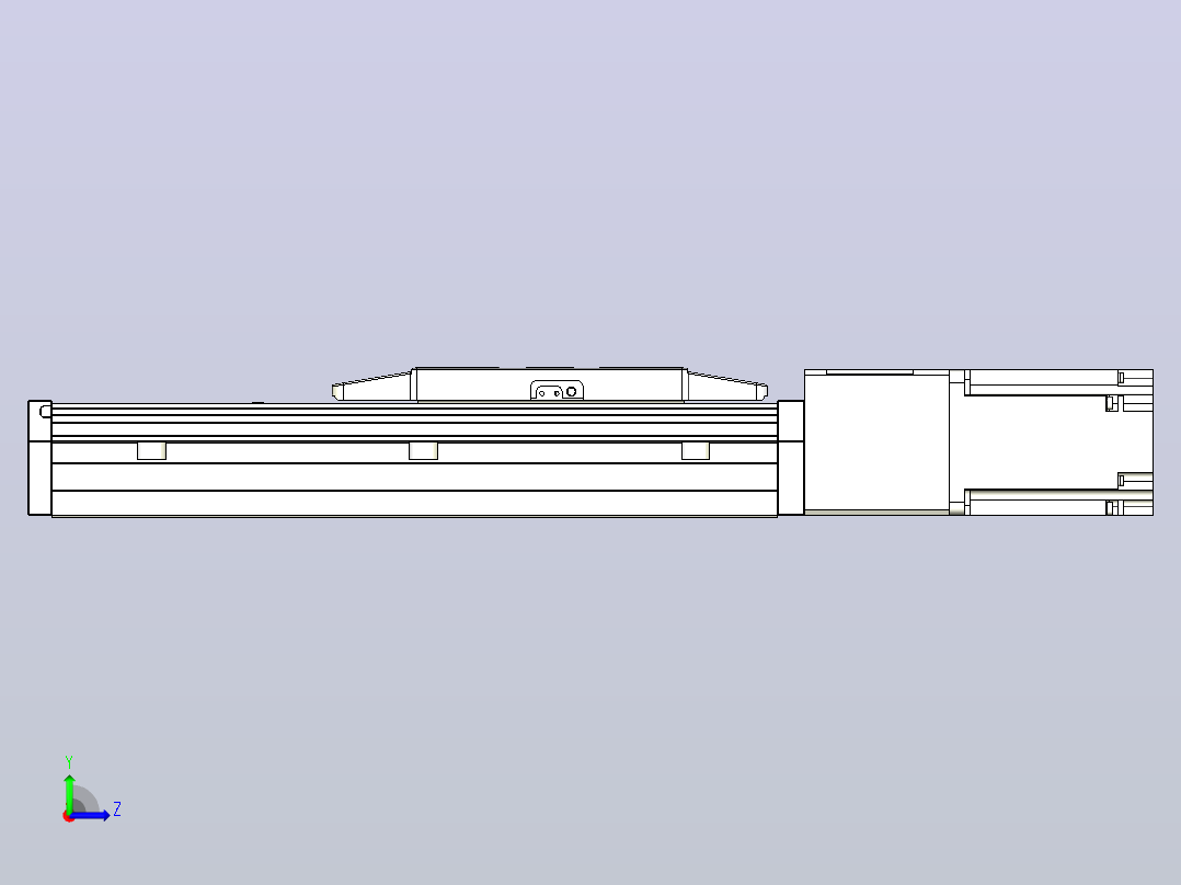 滚珠丝杠直线轴内置导轨TPA-GCR-150-2010C-L150-M-M75-N3左视图