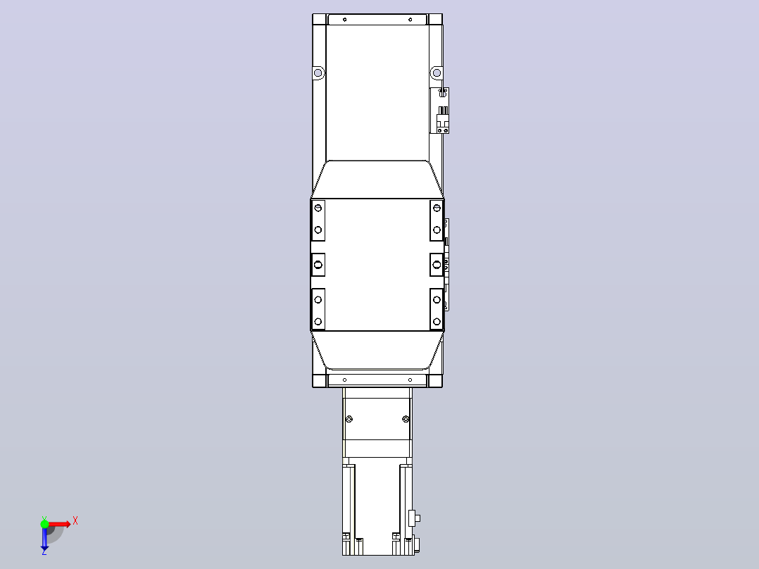 滚珠丝杠直线轴内置导轨TPA-GCR-150-2010C-L150-M-M75-N3俯视图