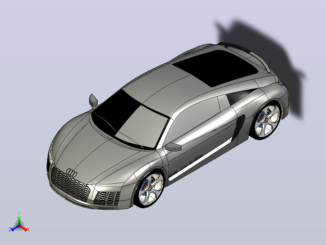 AUDI 奥迪R8正等轴测图