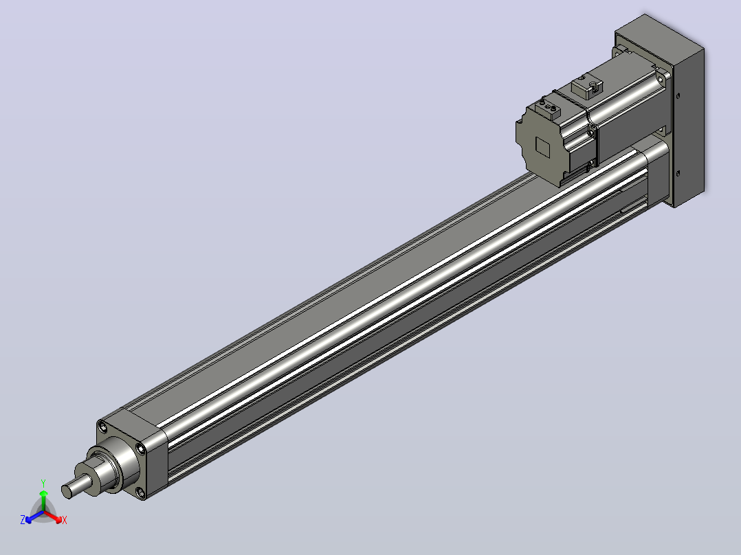 MTE63-600-P10-P-M750W-I-S3 MTE63电动缸 最大负载300kg 最大推力2560N 750W电机间接安装主视图