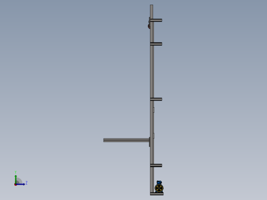 绞车式提升机3D图纸 Solidworks设计左视缩略图