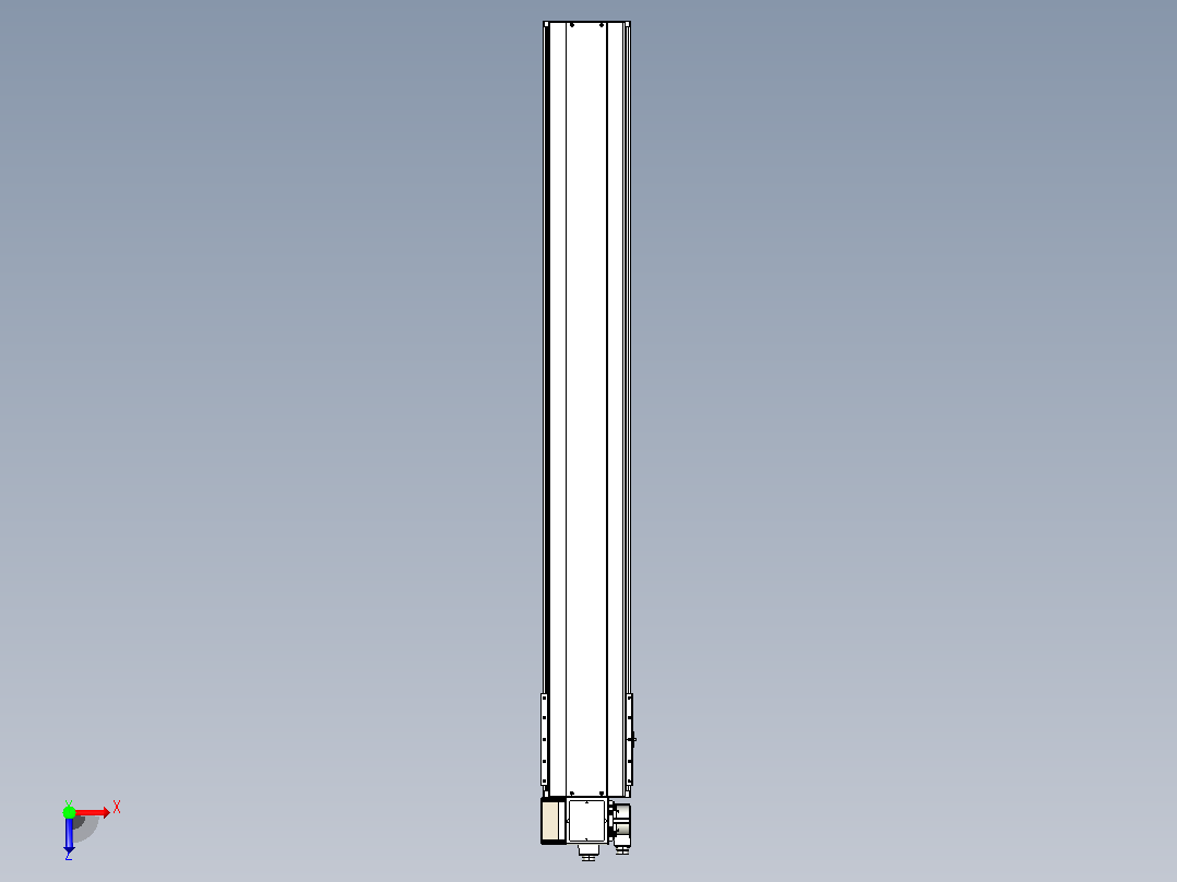 皮带直线轴半封闭可选导轨TPA-HNB-220D-176-L1550-LP-C-P1K-N3俯视图
